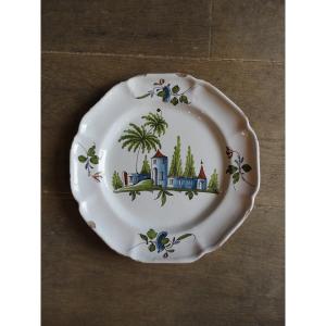 18th Century Moulins Earthenware Plate