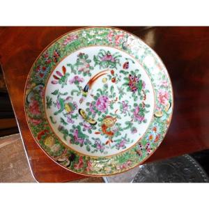 19th Century Canton Porcelain Soup Plate