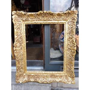Louis XIV Rectangular Gilded Oak Frame