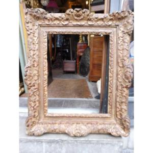 Louis XIV Rectangular Gilded Oak Frame
