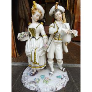19th Century Passau Porcelain Group