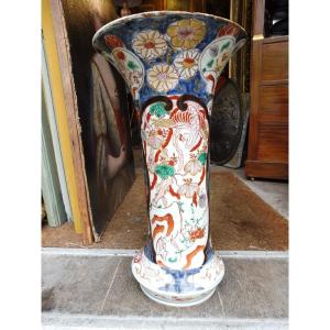 19th Century Imari Porcelain Cornet Vase