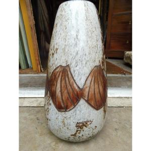 Art Deco Glass Paste Vase Signed Legras