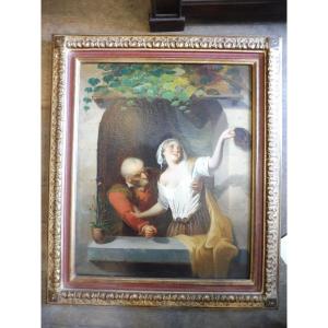 Oil On Canvas Signed Lauri, Dated 1875 "the Wig" 