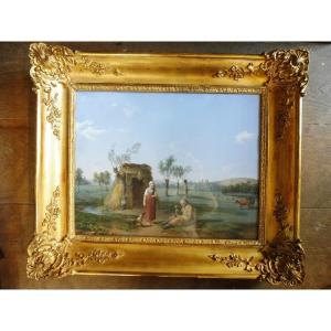 Gouache Signed Leroy "la Collation"