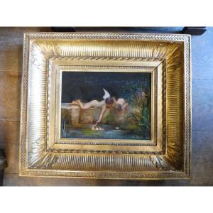 Oil On Canvas After Emile Munier "the Rescue" 