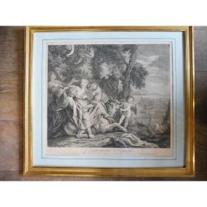 18th Century Engraving "the Abduction Of Europa"