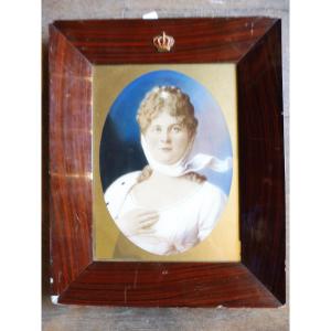 Portrait Of Queen Louise Of Prussia In Its Frame Circa 1900