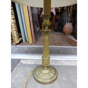 19th Century Chiseled And Gilded Bronze Lamp Base