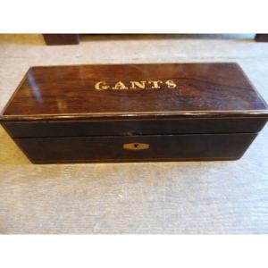 Charles X Glove Box In Rosewood And Light Wood Veneer 