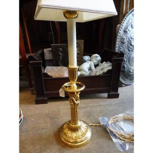 Louis XVI Gilt Bronze Lamp Base