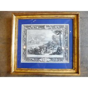 17th Century Engraving After Le Clerc "scene From Ovid's Metamorphoses" 