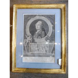 18th Century Engraving "louis XVI's Farewell To His Family"; Old Frame 