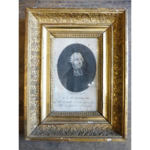 Engraving From The Early 19th Century "abbé De Condillac", In Its Frame