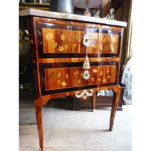 Transition Period Marquetry Chest Of Drawers 