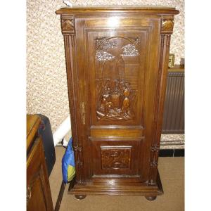 Carved Oak Bonnet Maker, Henri II Style  