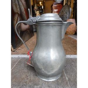18th Century Pewter Baluster Pitcher