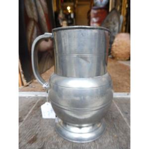 19th Century Pewter Pitcher