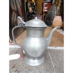 18th Century Pewter Oil Pitcher