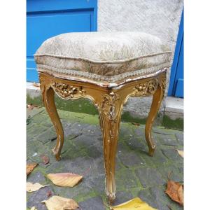 Louis XV Style Giltwood Piano Stool With Swivel Seat