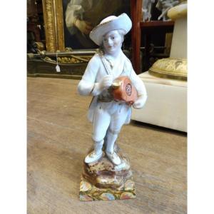 19th Century Porcelain Figurine "the Mandolin Player" 