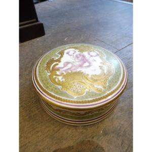 Porcelain Box With Rich Polychrome And Gold Decoration, Circa 1900