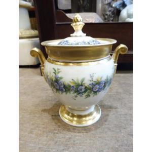 Paris Porcelain Sugar Bowl Signed Schoelcher 
