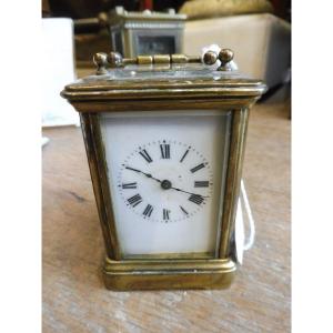 Small 19th-century Brass Desk Clock 