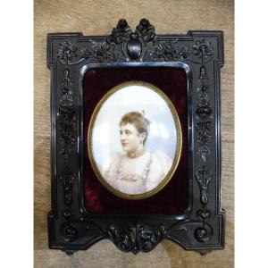 Miniature On Second Empire Porcelain