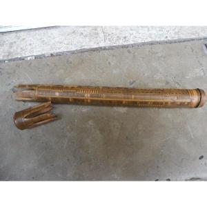 Carved Bamboo Cases Depicting Ships And Concessions, India? 19th Century  