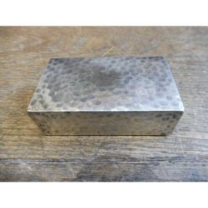 19th Century Hammered Silver Matchbox  