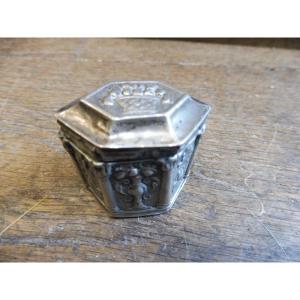 19th Century Foreign Silver Pillbox