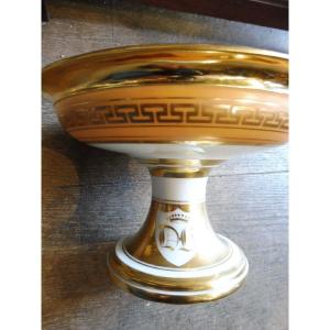 Empire Style Porcelain Footed Bowl From Paris  