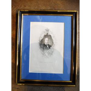 19th Century Engraving "portrait Of The Count Of Chambord"