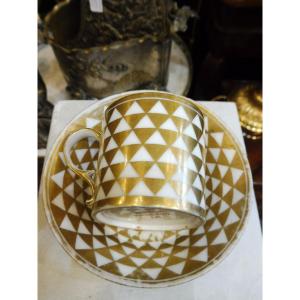 Paris Porcelain Cup And Saucer, Late 18th Century  