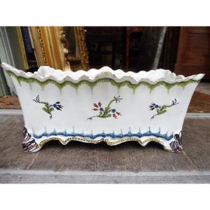 Rouen Earthenware Flower Pot, 18th Century