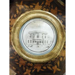 Round Engraving Circa 1800 "summer Vauxhall Boulevard Saint Martin"  