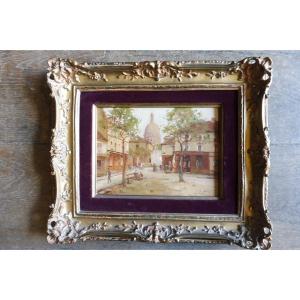 Oil On Panel Signed L. Rollin "montmartre", Circa 1960