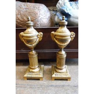 Pair Of Louis XVI Style Gilt Bronze Cassolettes