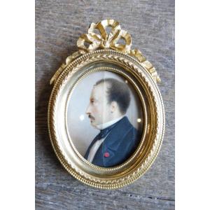 Miniature On Ivory 19th Century