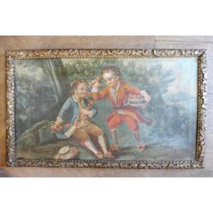 Oil On Canvas Frpm The French School Of The 18th Century