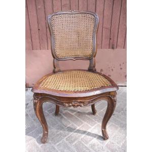 Louis XV-era Cane-seated Cabriolet Chair
