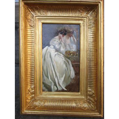 Oil On Cardboard 1900