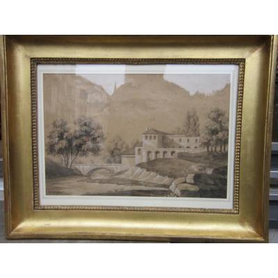  Drawing In Pencil Signed Bertin