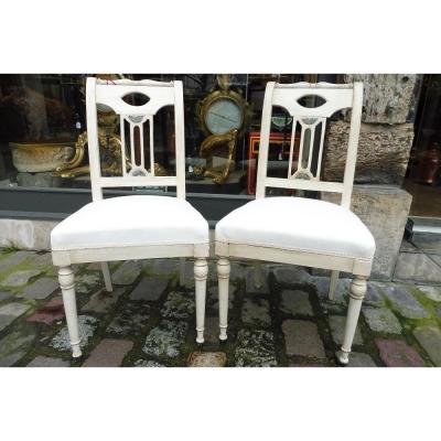 Pair Of Directoire Chairs