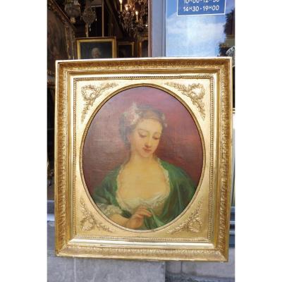 Oil On Canvas After Greuze, Empire Period