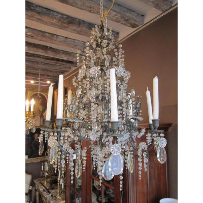 Russian Bronze Crystal Chandelier