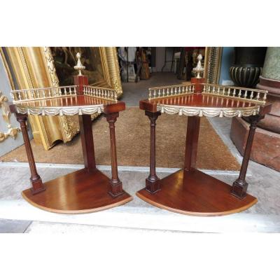 Pair Of Angle Shelves, Louis XVI Style