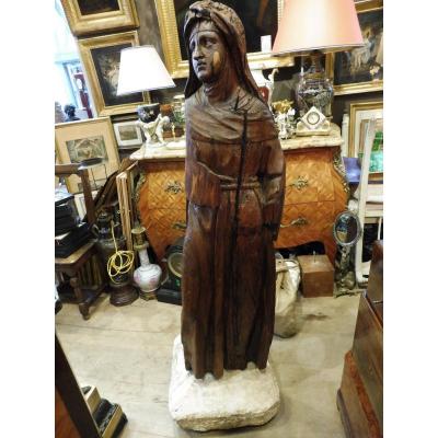 Important  Sculpure  En Carved Wood   Of The 16  Century  