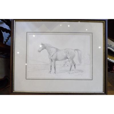 Pencil Drawing Signed Karl Reille